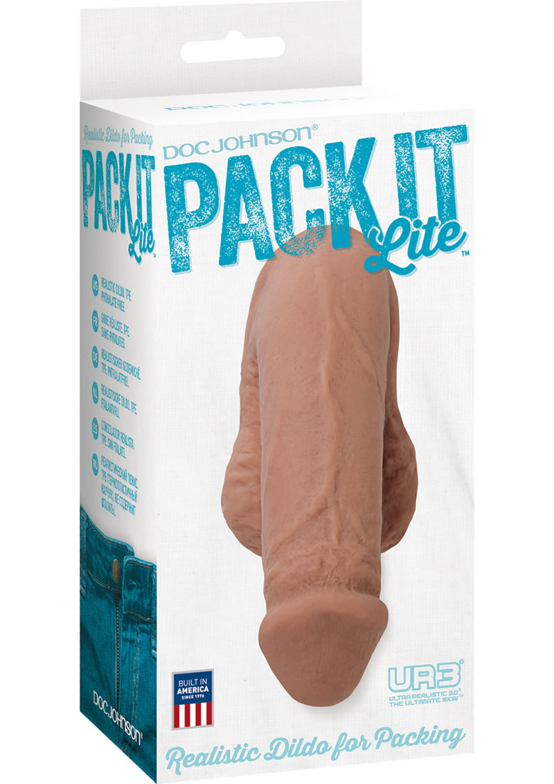 Pack It Lite Realistic Dildo For Packing Brown Inch