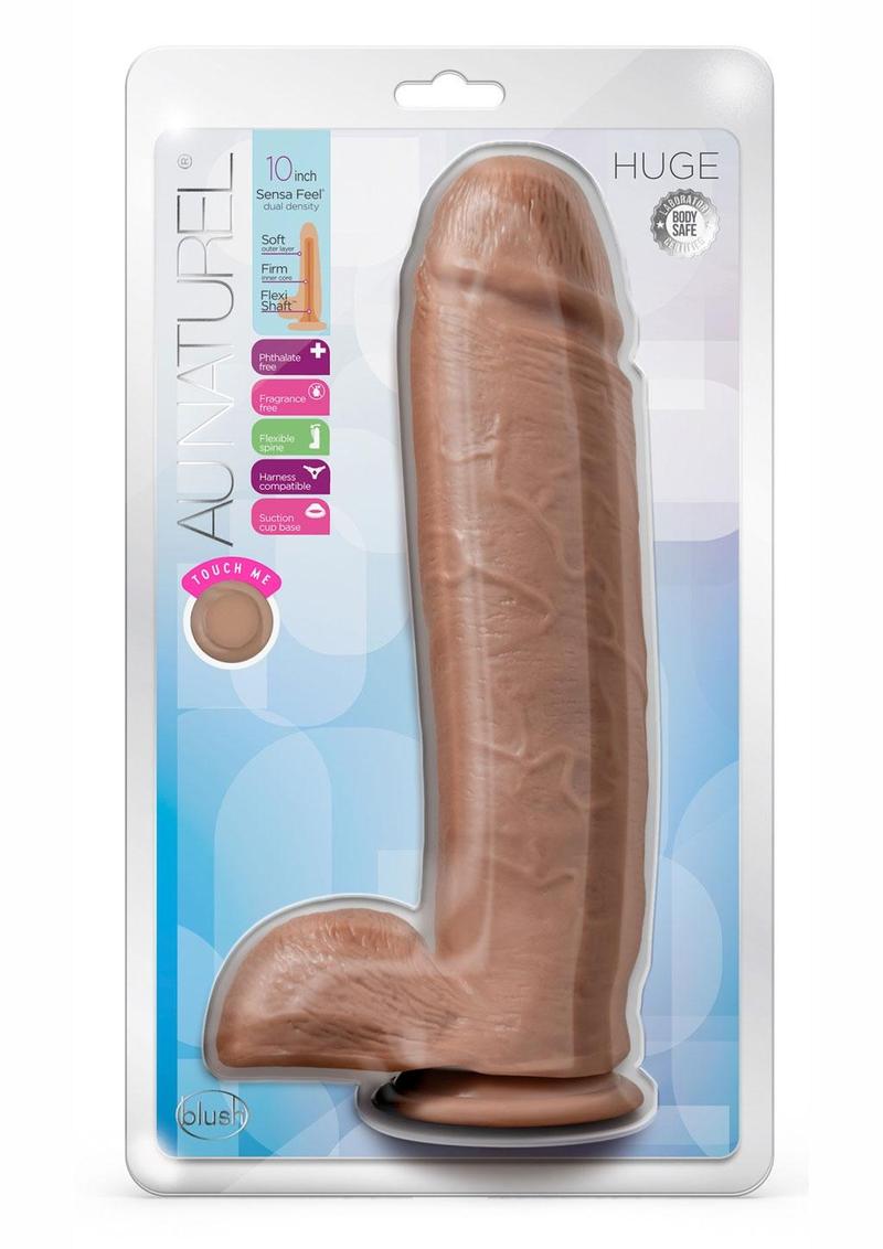 Au Naturel Huge Sensa Feel Dildo With Suction Cup In Mocha