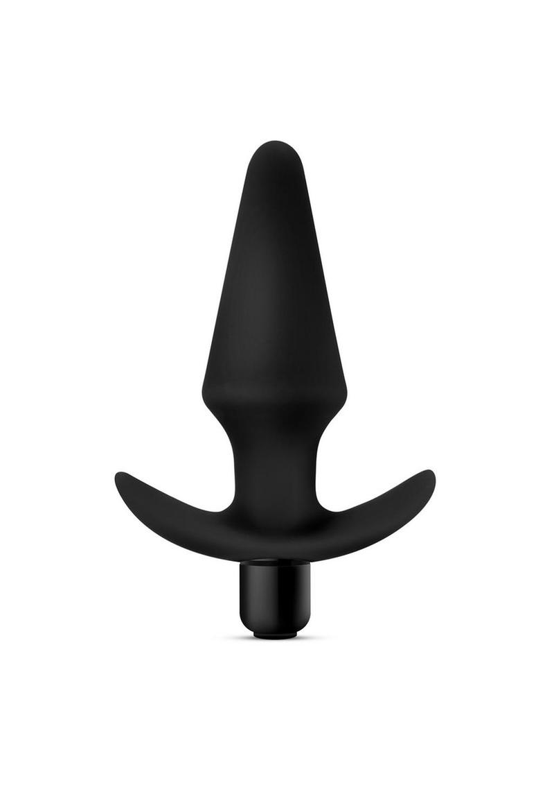 Anal Adventures Platinum Silicone Vibrating Plug Black