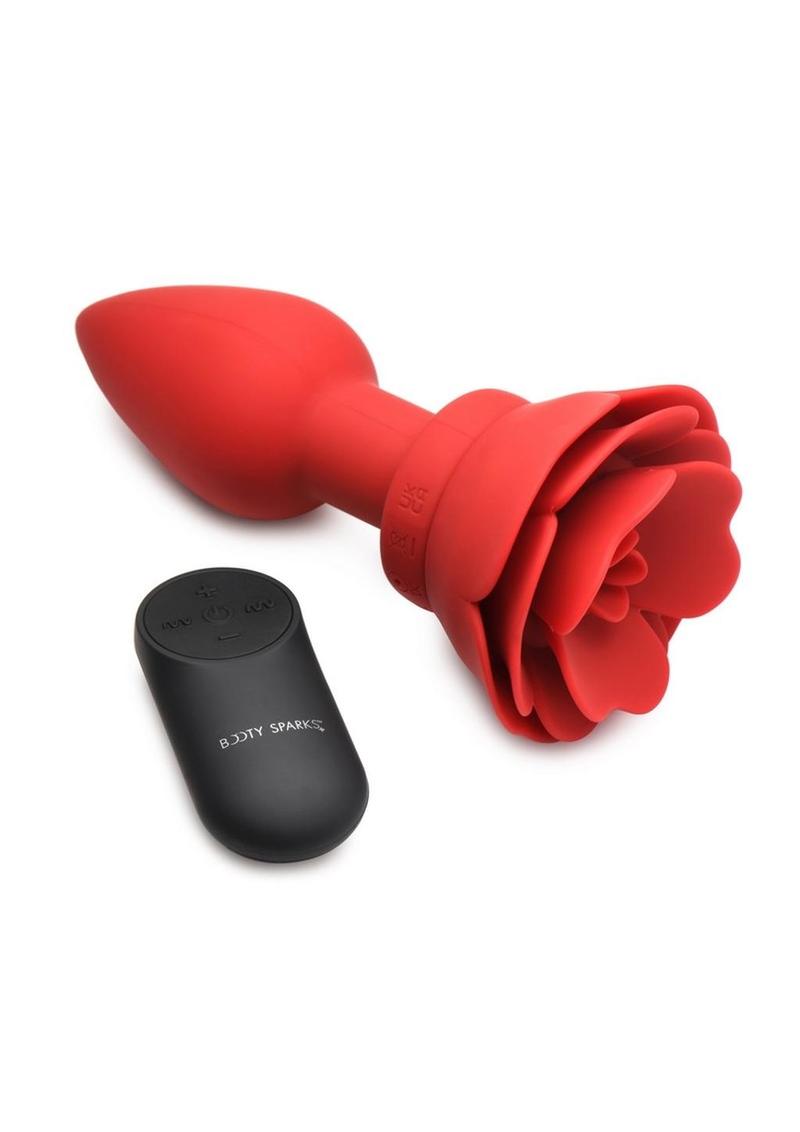 Booty Sparks X Rechargeable Silicone Vibrating Rose Anal Plug With