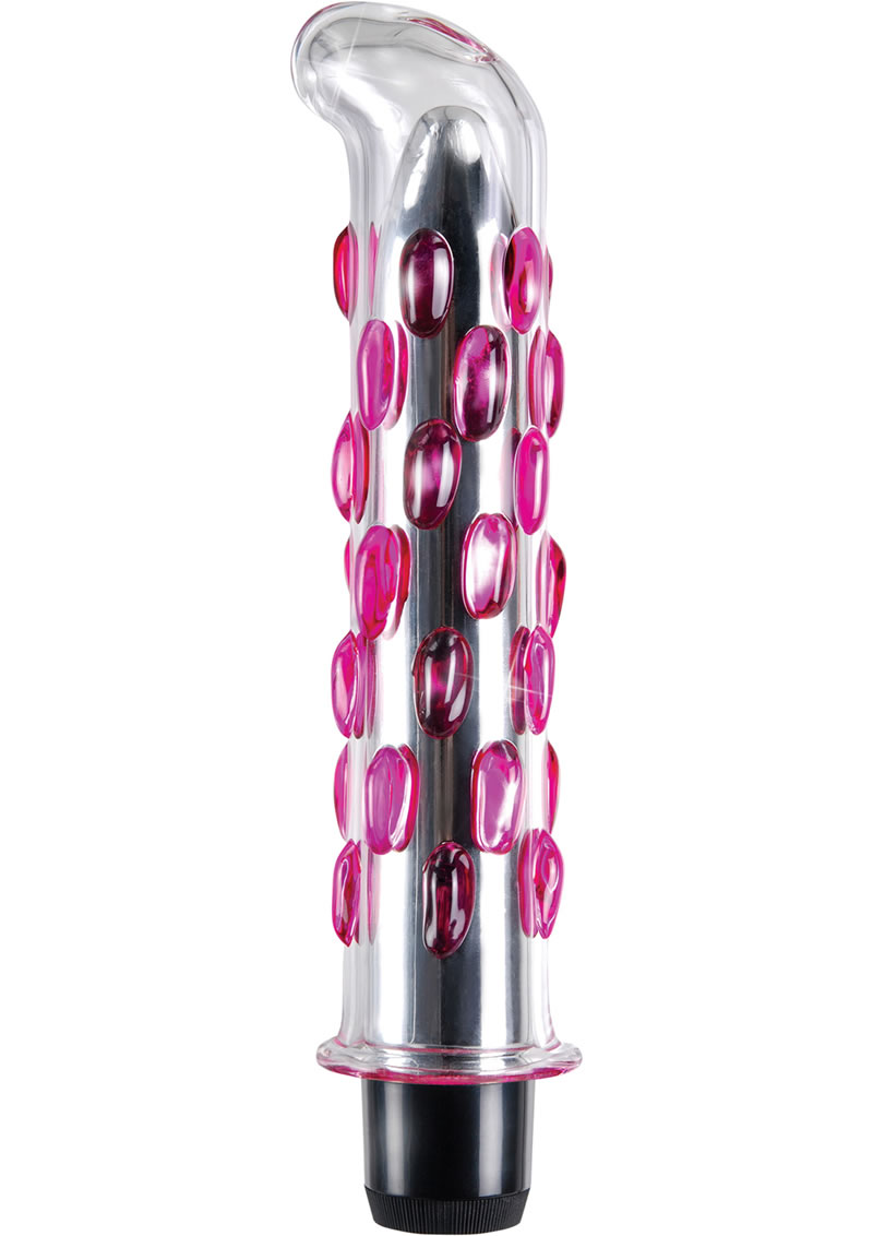 Icicles No 19 Glass Vibrator 7.5 Inch Clear Pink - SecretsBoutiques.com