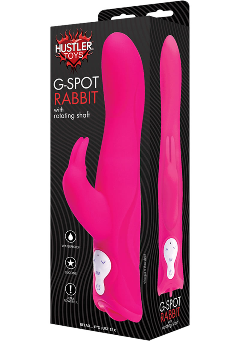 Hustler Toys Silicone G-Spot Rabbit With Rotating Shaft Vibrator Waterproof  Purple - SecretsBoutiques.com