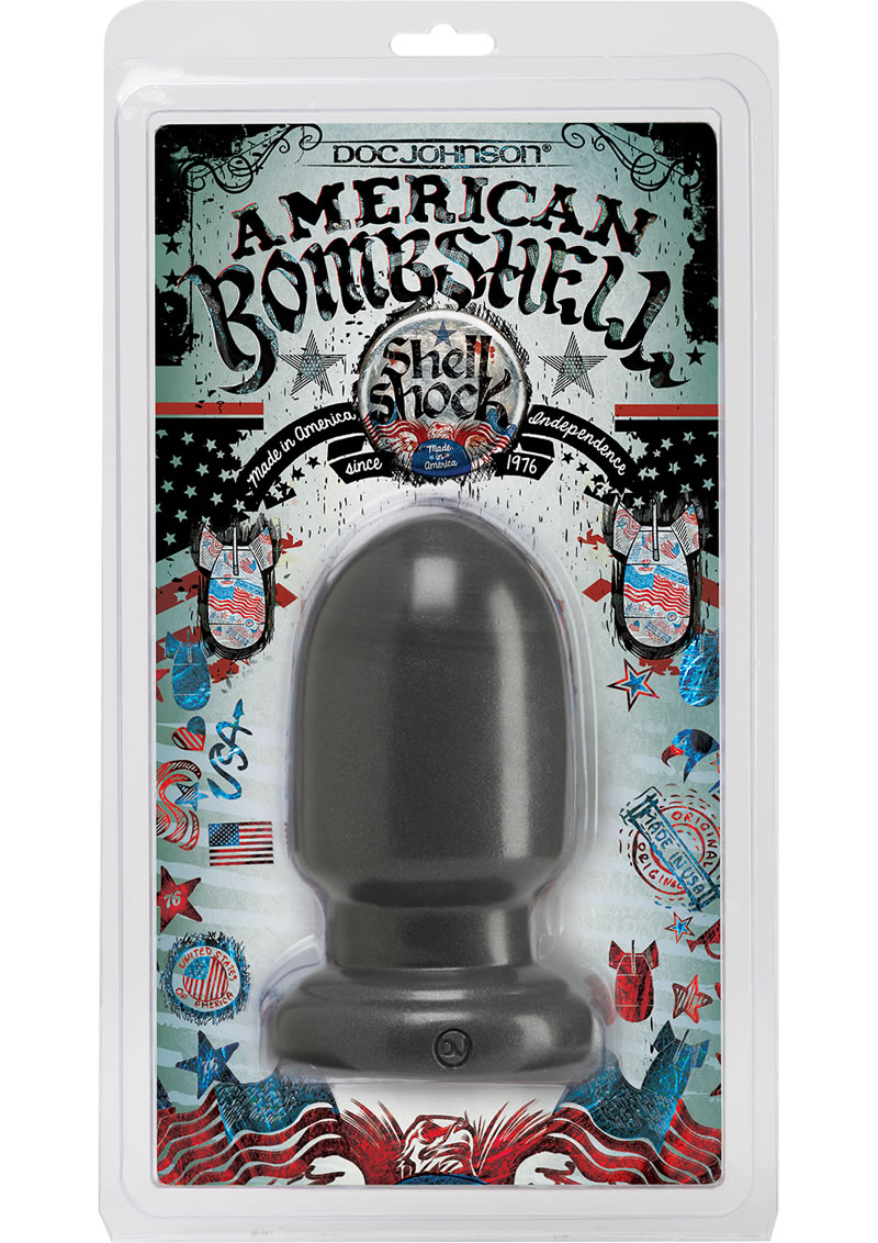 American Bombshell Shellshock Anal Plug Grey 6 Inch Long 9.11 Inch Girth -  SecretsBoutiques.com