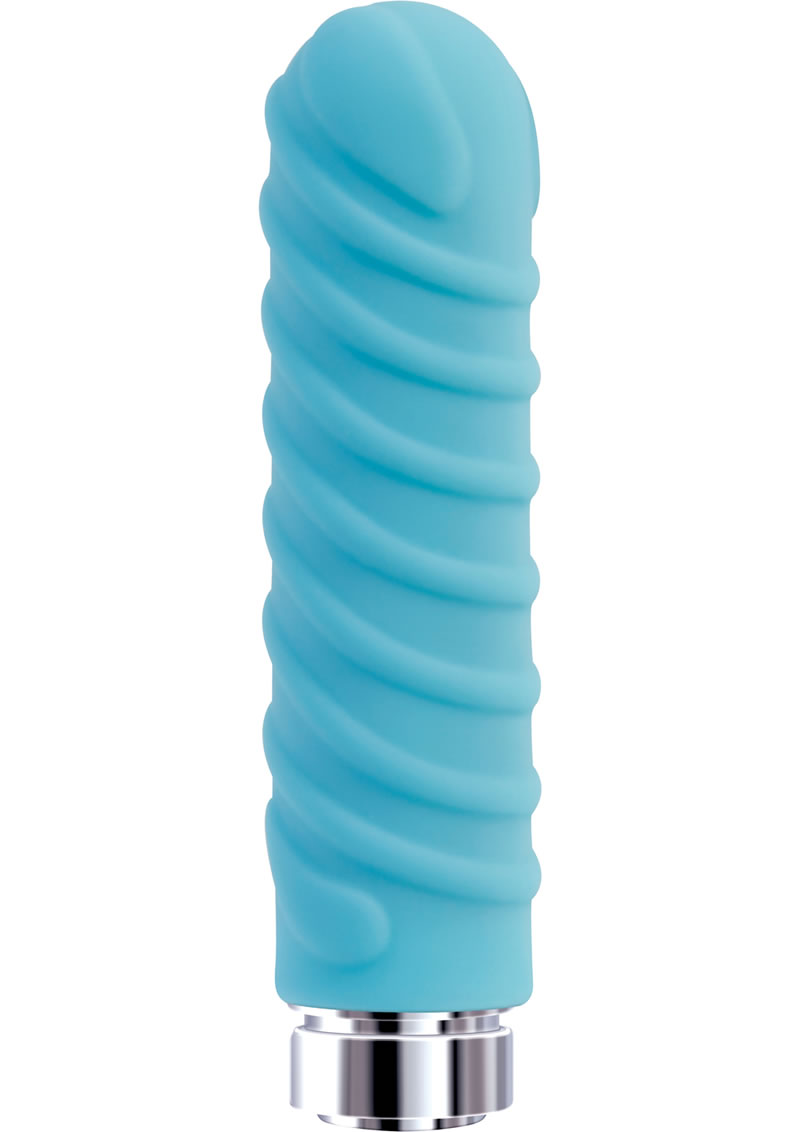 Adam and Eve Little Dirty Secret Silicone Vibrator Waterproof Blue 5.75  Inch - SecretsBoutiques.com