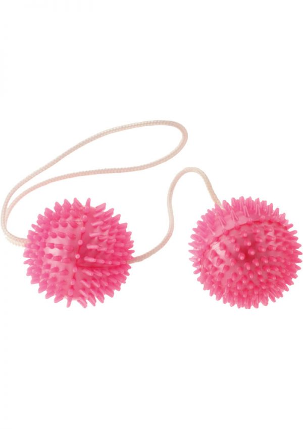 Minx Vibratone Textured Weighted Love Balls Pink