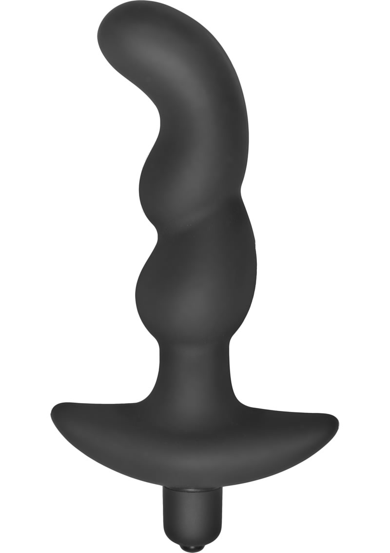 Master Series Onyx Silicone Vibrating Anal Plug Black - SecretsBoutiques.com