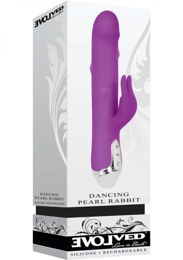 Dancing Pearl Rabbit Rechargeable Silicone Purple