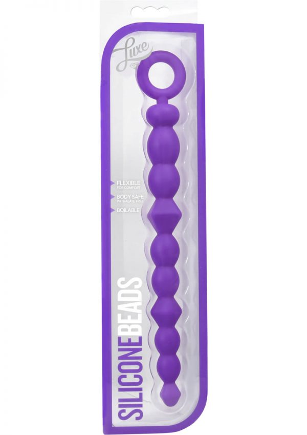 Luxe Flexible Silicone Beads Purple 9.7 Inch