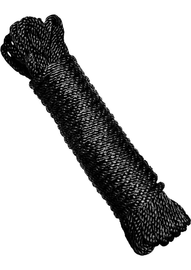 Strict 30 Foot Bondage Rope Nylon Black - SecretsBoutiques.com