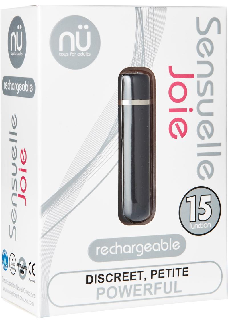 Nu Sensuelle Joie Discreet 15 Function USB Rechargeable Bullet Waterproof  Black 2.5 Inch - SecretsBoutiques.com