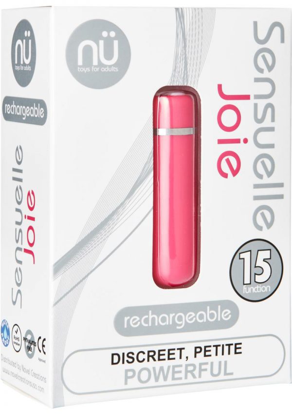 Nu Sensuelle Joie Discreet 15 Function USB Rechargeable Bullet Waterproof Pink 2.5 Inch