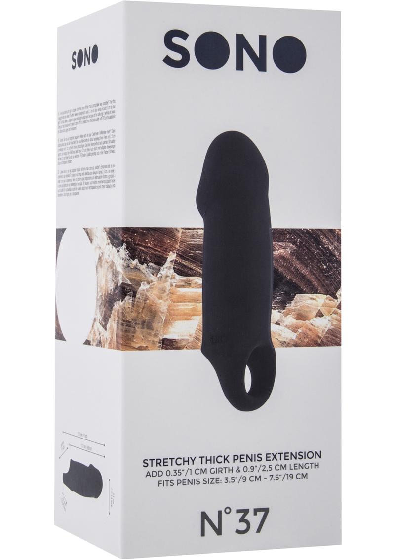 Sono No 37 Stretchy Thick Penis Extension Black - SecretsBoutiques.com