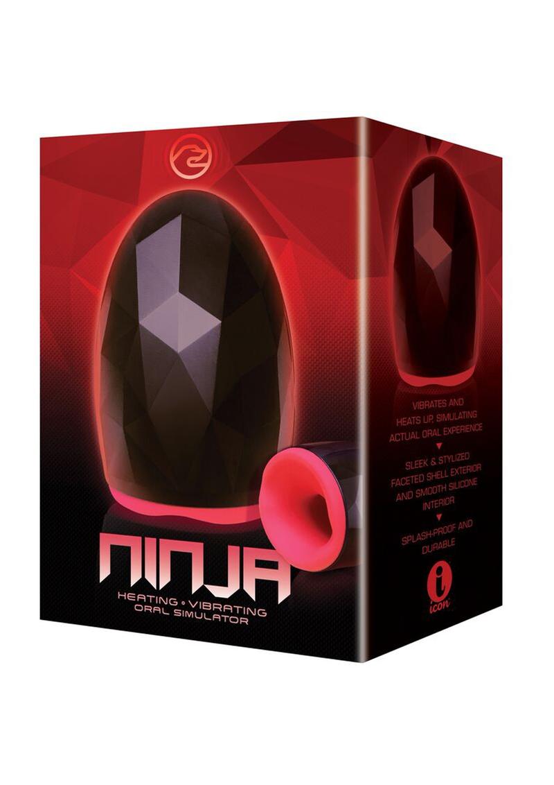 Falcon Ninja Heating Vibrating Oral Simulator Black And Red