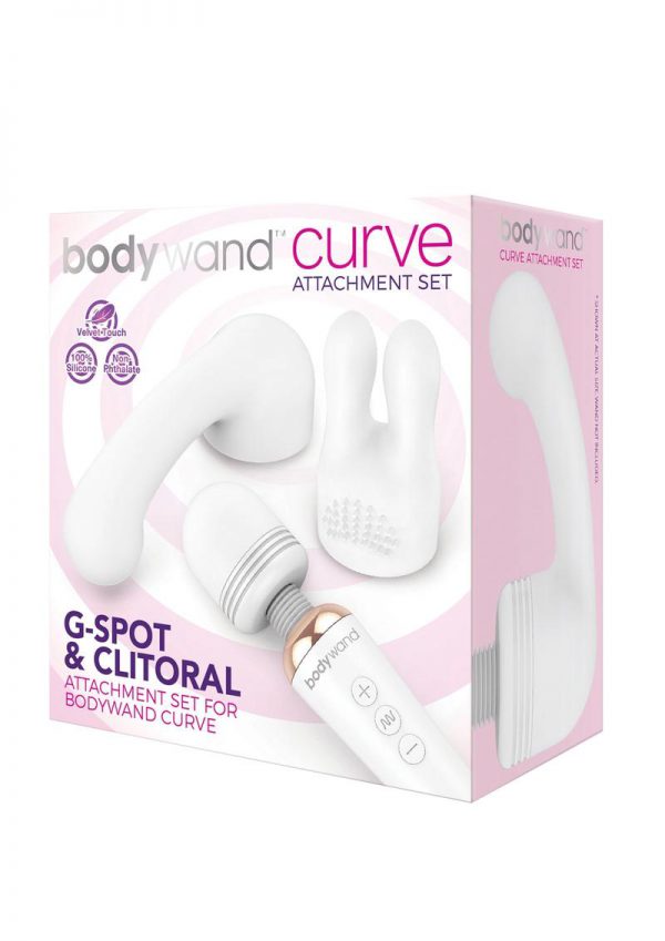 Bodywand Curve Attachment Set Silicone Attachment White