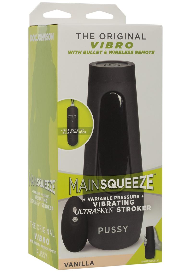 Main Squeeze The Original Vibro Pussy Stroker Vanilla - SecretsBoutiques.com