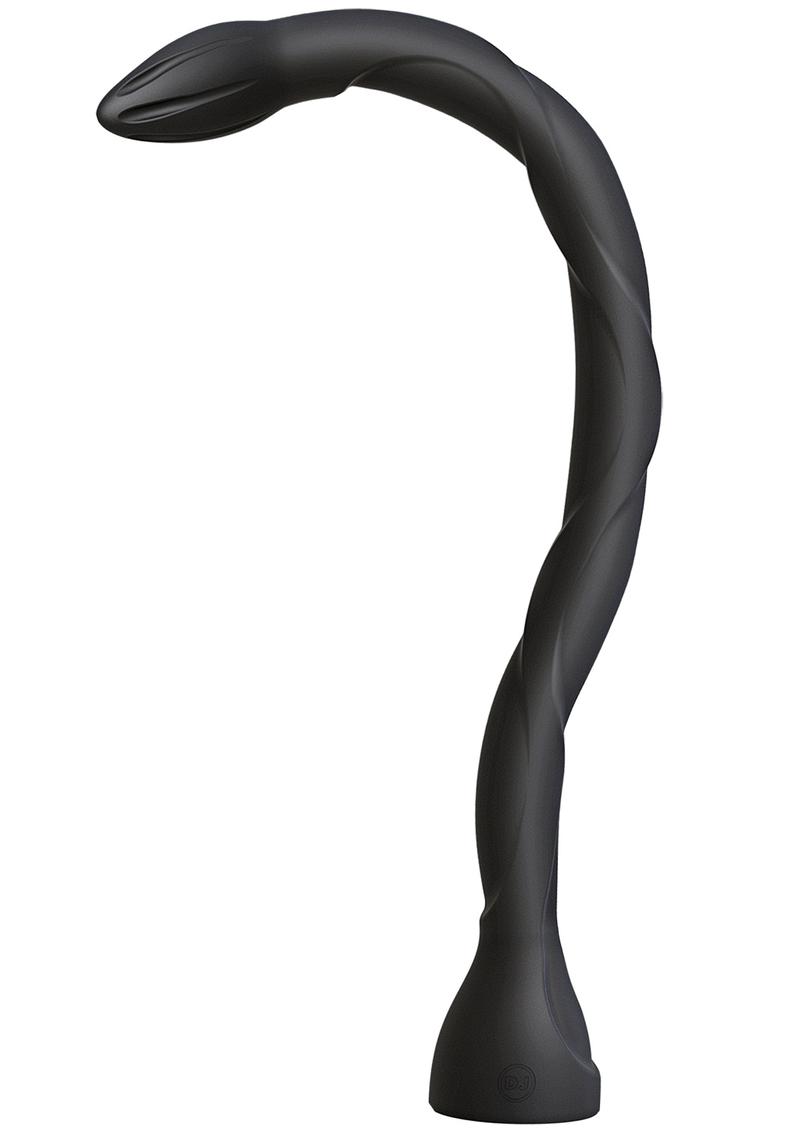 Kink Secondskyn Dual Density Silicone Anal Snake Black 20.25 Inch -  SecretsBoutiques.com