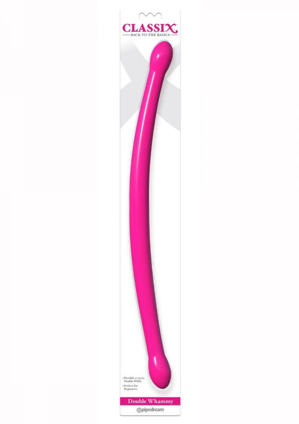 Double Whammy Pink Rubber Non Vibrating Duel Penetration