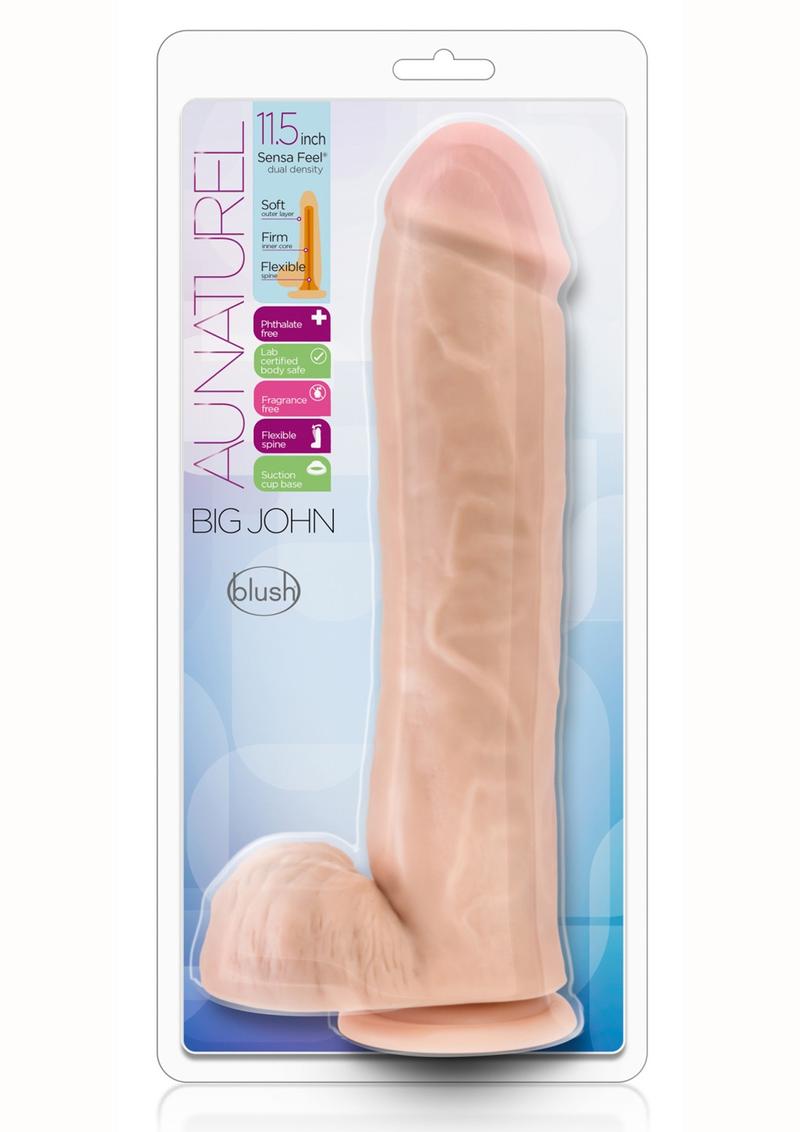 Au Naturel Big John Dual Dense 11.5 Vanilla Dildo Non Vibrating