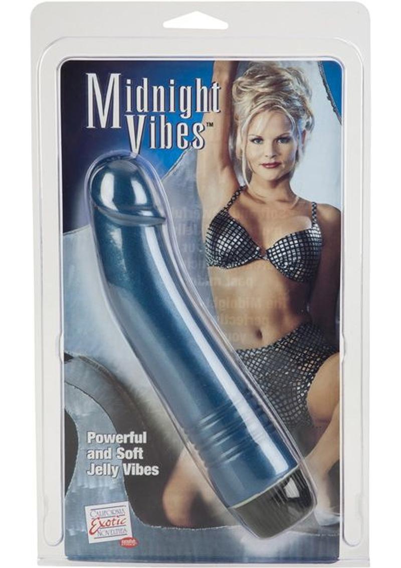 Midnight Vibes Jelly Realistic G-Spot Vibrator Blue 6.5 Inch -  SecretsBoutiques.com