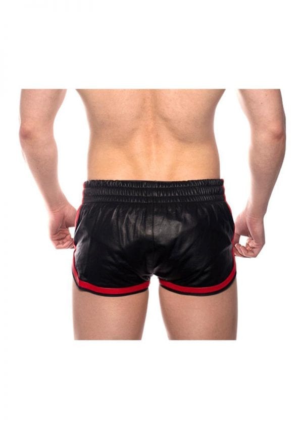 Prowler Red Leather Sport Shorts Red Xl