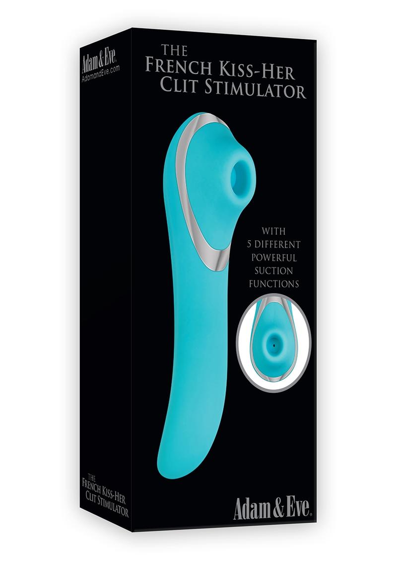 Adam and Eve French Kiss Her Clit Stimulator Rechargeable Silicone  Splashproof Teal - SecretsBoutiques.com