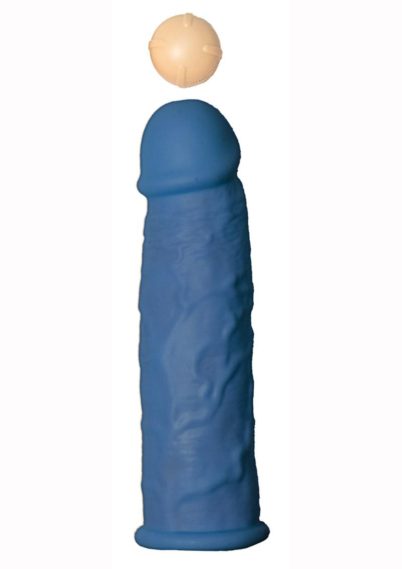 The Great Extender Silicone Vibrating Penis Sleeve 6.5in - Blue -  SecretsBoutiques.com