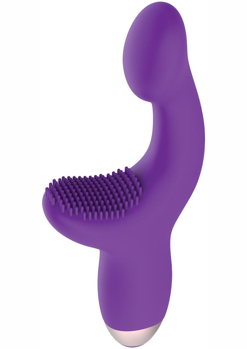 Adam andamp; Eve Eve`s Rechargeable Silicone G-Spot Pleaserl Vibrator -  Blue - SecretsBoutiques.com