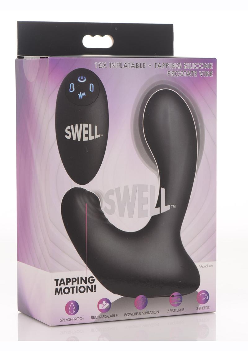 Swell X Inflatable Andamp Tapping Rechargeable Silicone Prostate Vibrator With Remote Control