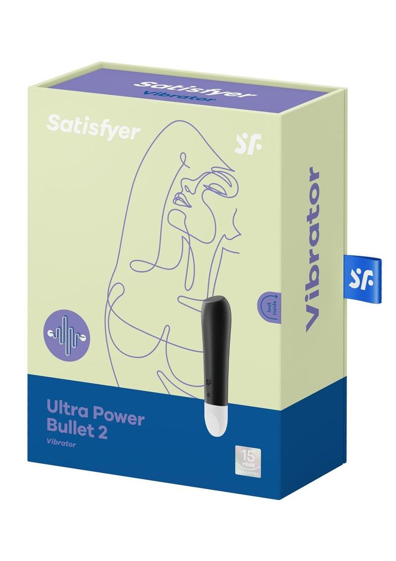 Satisfyer Ultra Power Bullet 2 Silicone Rechargeable Bullet Vibrator - Black