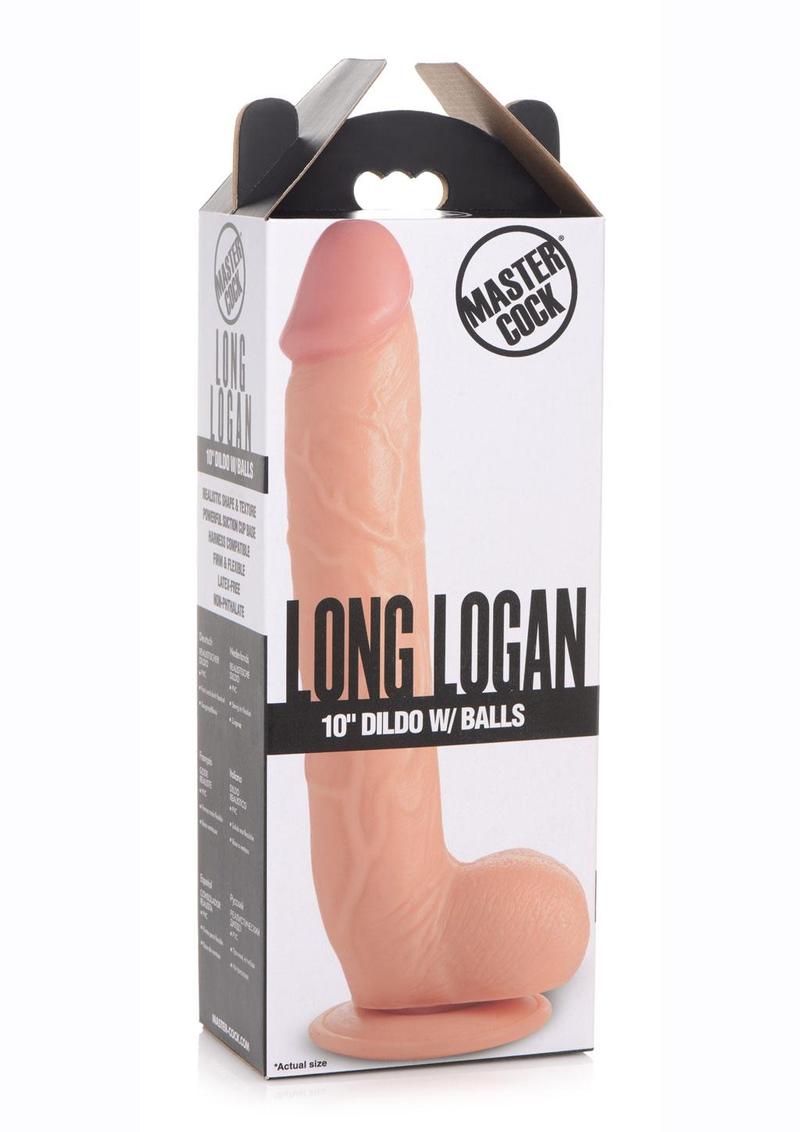 Master Cock Long Logan Dildo with Balls 10in - Vanilla -  SecretsBoutiques.com