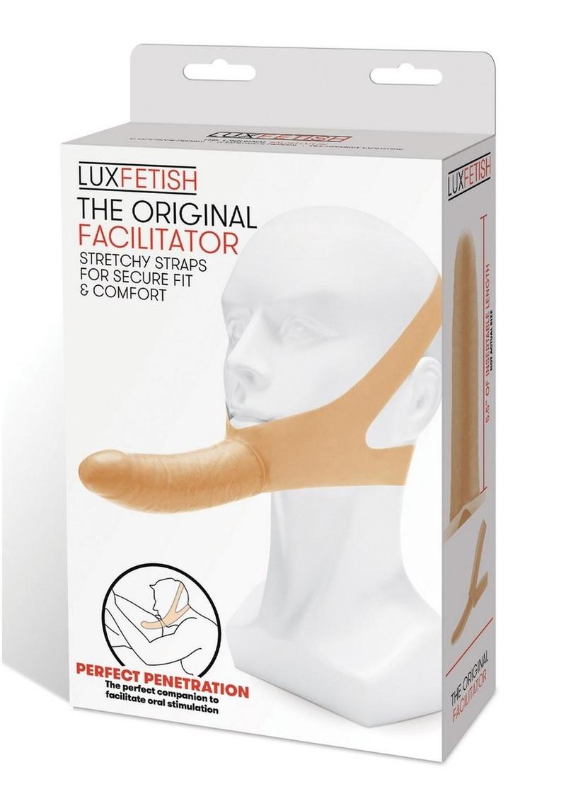 Lux Fetish The Original Facilitator Face Strap-On with Dildo - Cream -  SecretsBoutiques.com