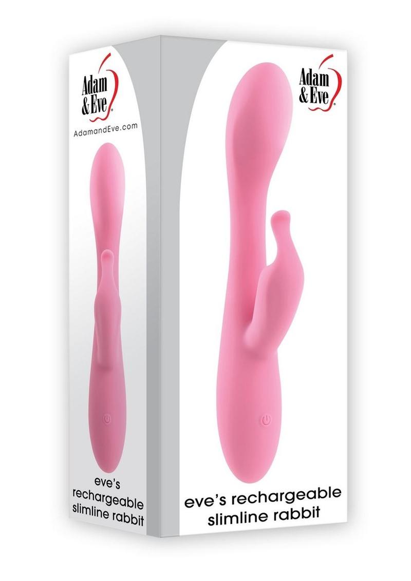 Adam andamp; Eve Eve`s Rechargeable Slimline Rabbit - Pink -  SecretsBoutiques.com