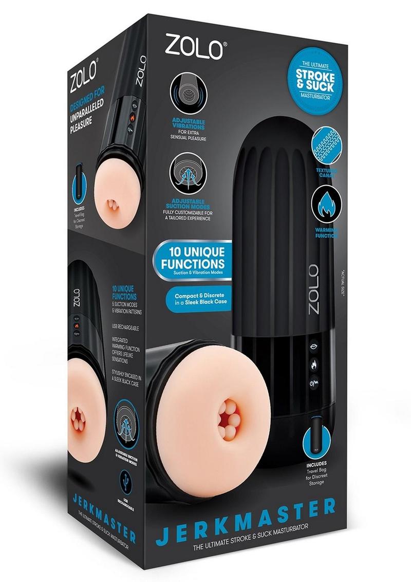 Zolo Jerkmaster Rechargeable Ass Masturbator - Black - SecretsBoutiques.com