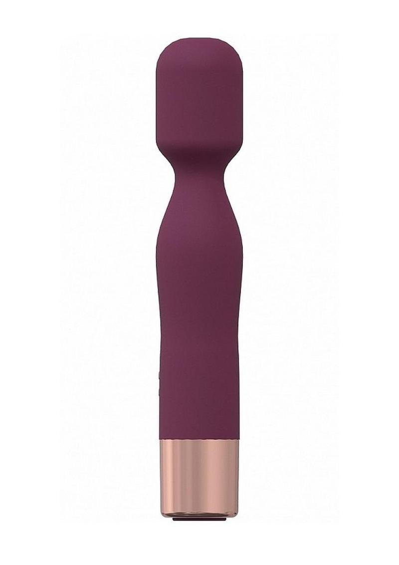 LoveLine Glamour Silicone Rechargeable 10 Speed Mini Wand - Burgundy