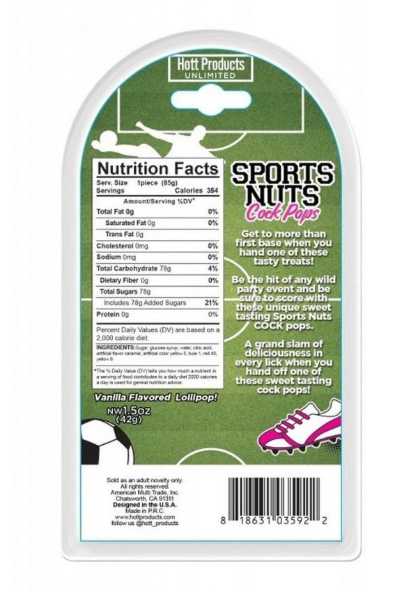 Sports Nuts Cock Pop Soccer Balls - Caramel