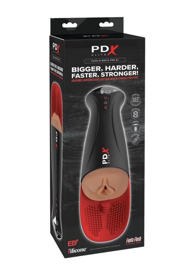 PDX Elite Fuck-O-Matic Pro XL Rechargeable Masturbator - Caramel