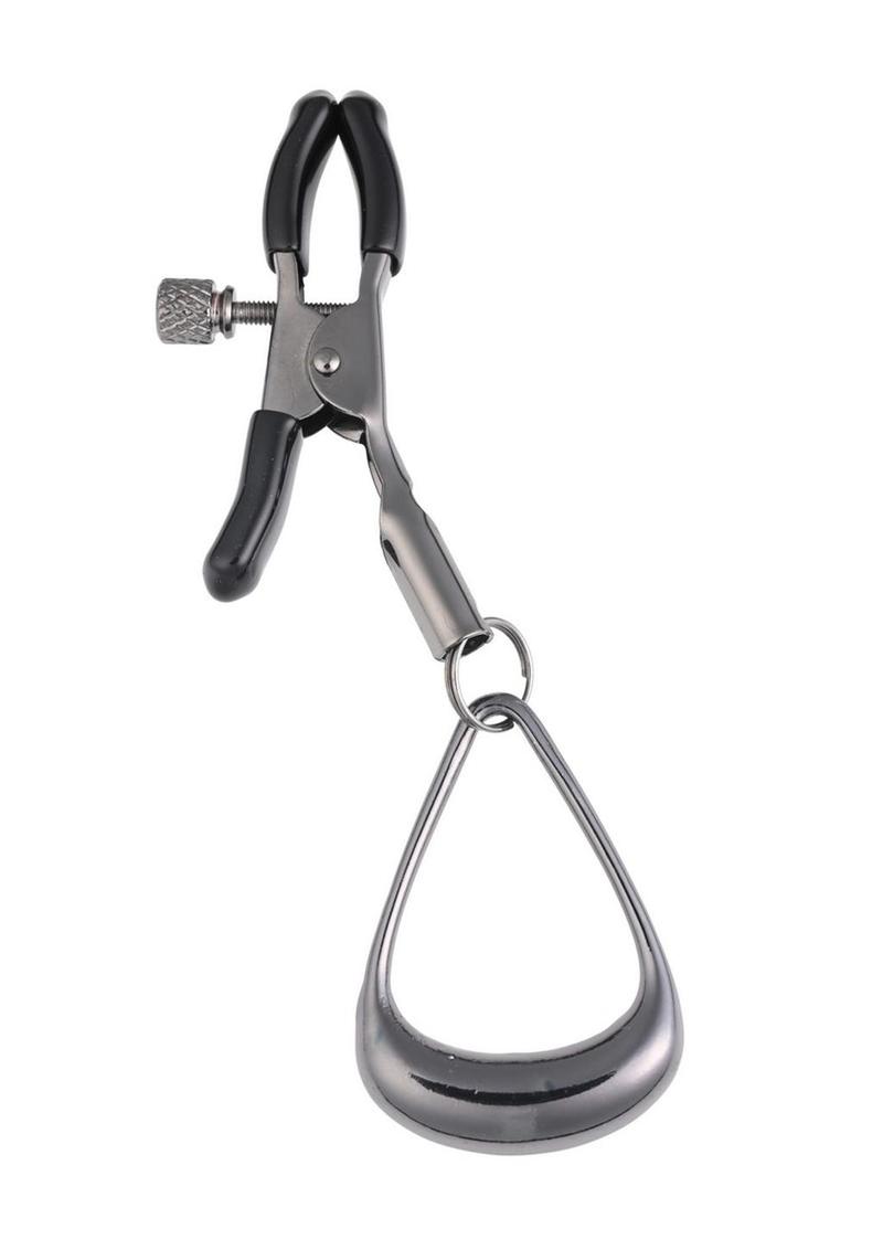 Velvet Noir Tuggable Nipple Clamps - Black