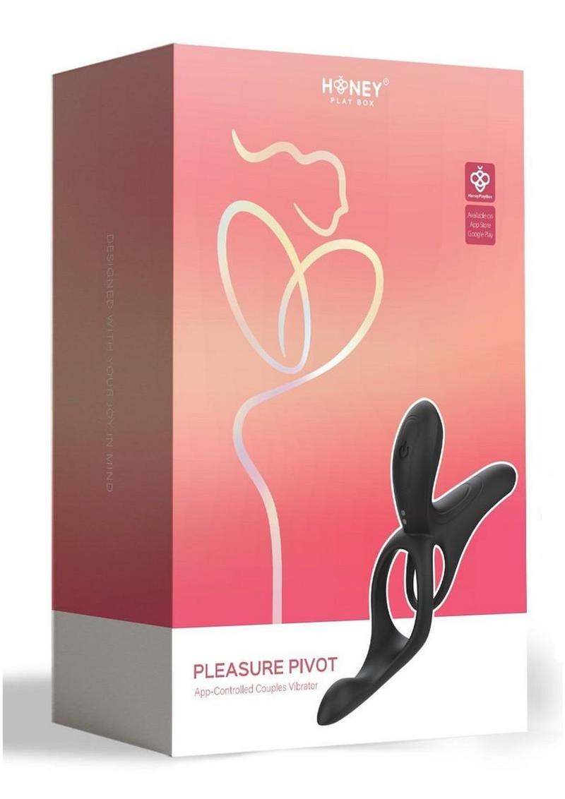 Pleasure Pivot App Control Rechargeable Silicone Couples Vibrator - Black