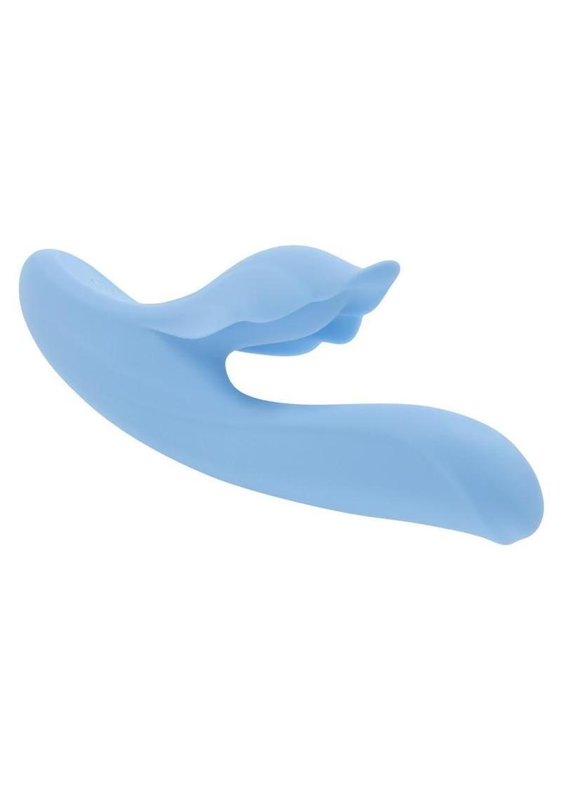 Playboy In Bloom Rechargeable Silicone Heating Dual Vibrator - Blue