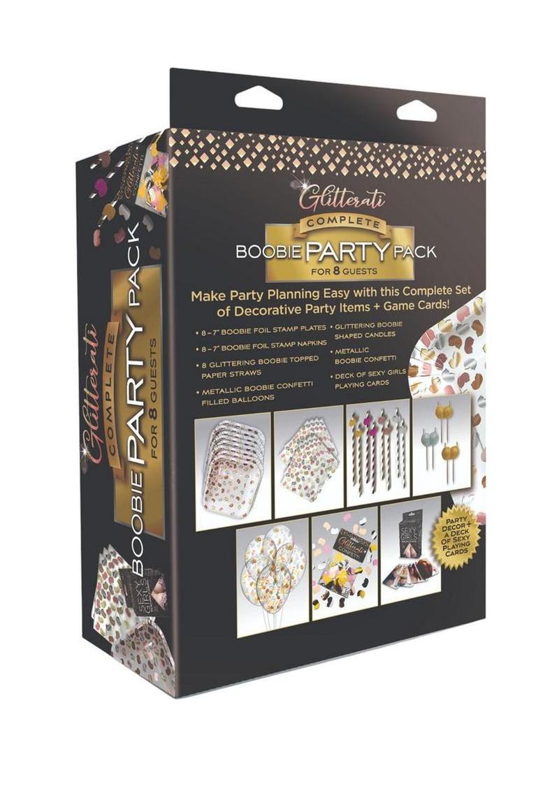 Glitterati Boobie Party Pack - Black/Gold