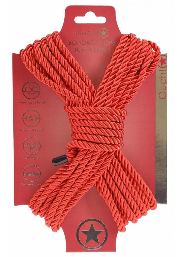 Ouch Bondage Rope 10 Meter Nylon - Red