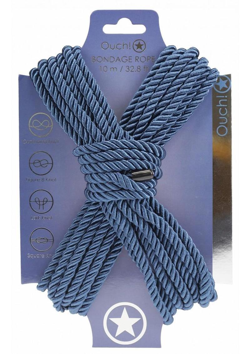 Ouch Bondage Rope 10 Meter Nylon - Navy Blue