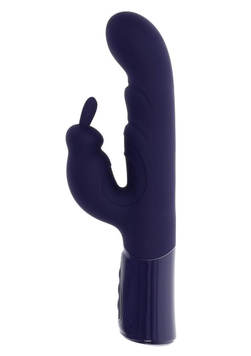 Big Deal Girthy Rechargeable Silicone Rabbit Vibrator - Purple