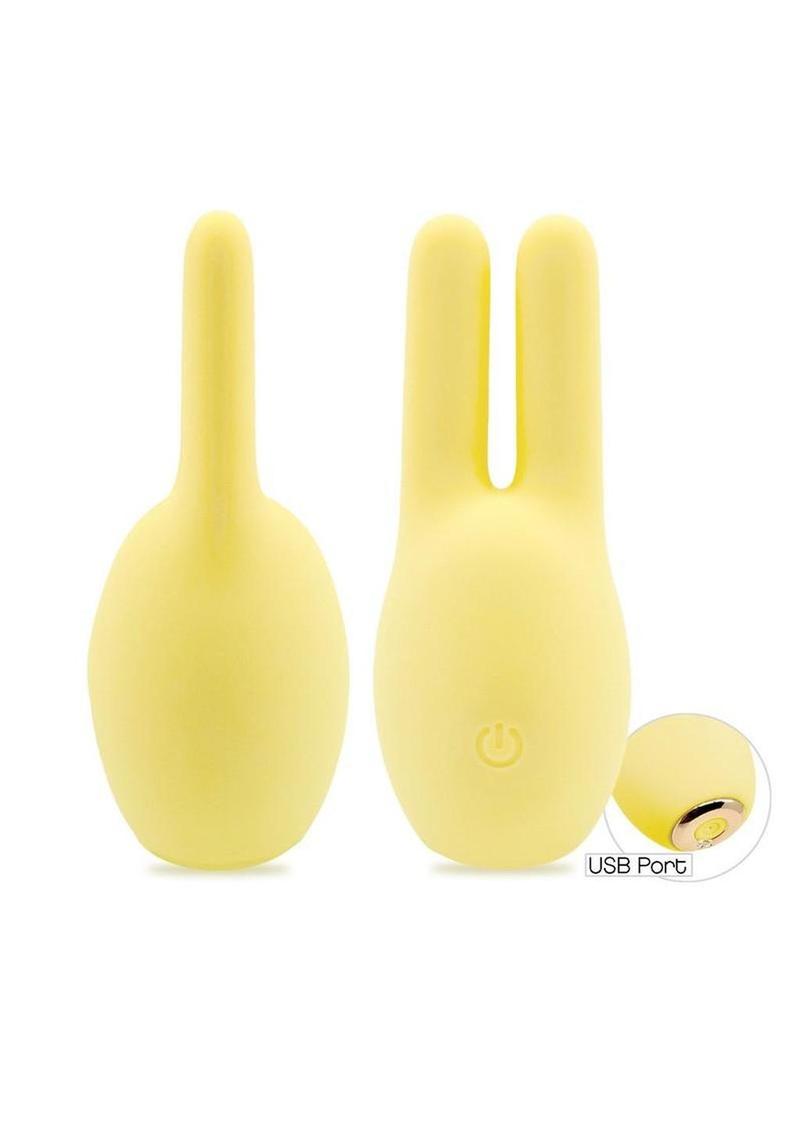 Buzzy Buddy Honey Bunney Rechargeable Silicone Clitoral Stimulator - Yellow