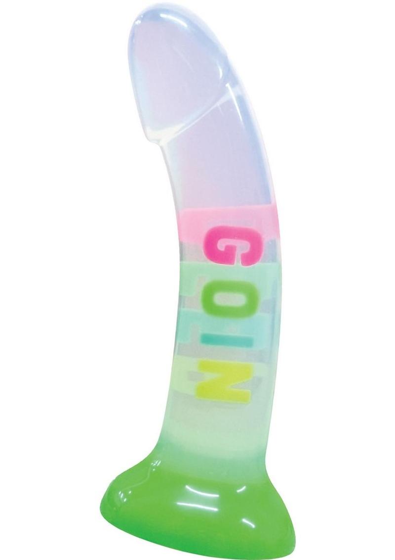 Cotton Candy Dirty Talk Goin Deep Silicone Dildo 7in - Multicolor