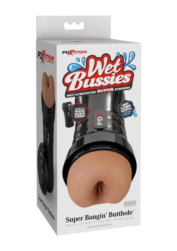 PDX Extreme Wet Bussies Super Bangin Butthole Stroker - Caramel