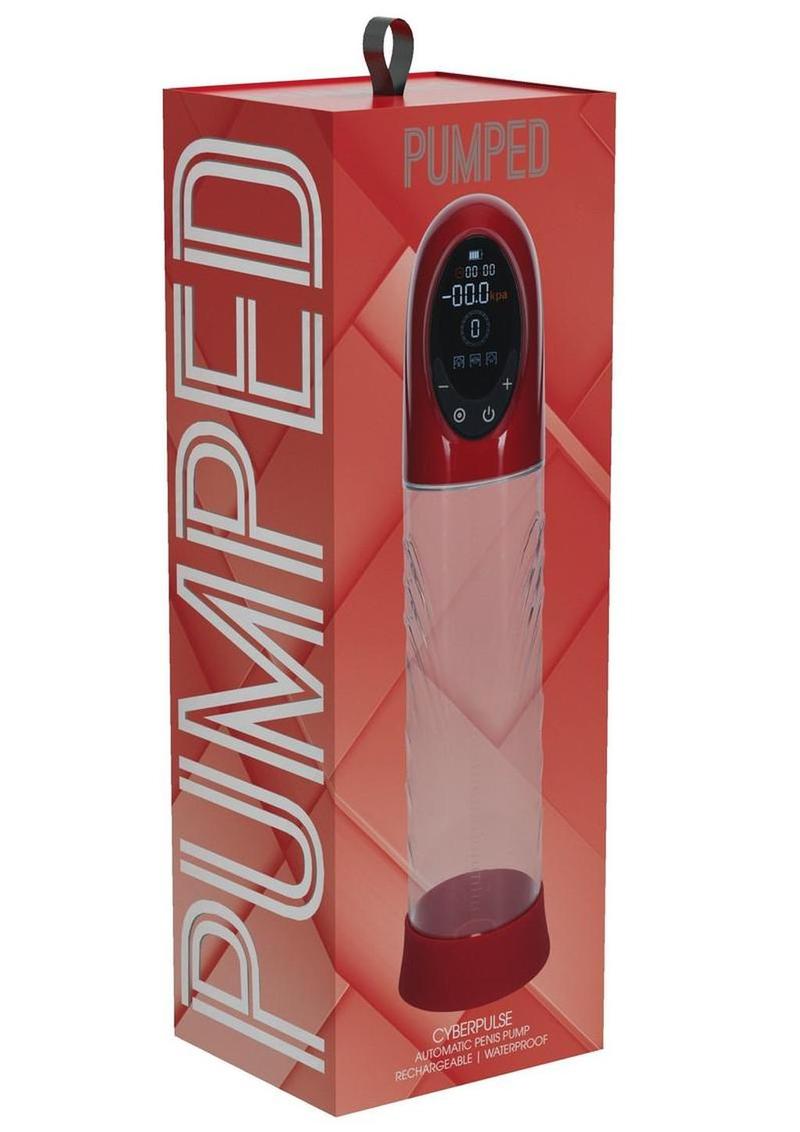 Pumped CyberPulse 13 Function Automatic Rechargeable Penis Pump - Metallic Red