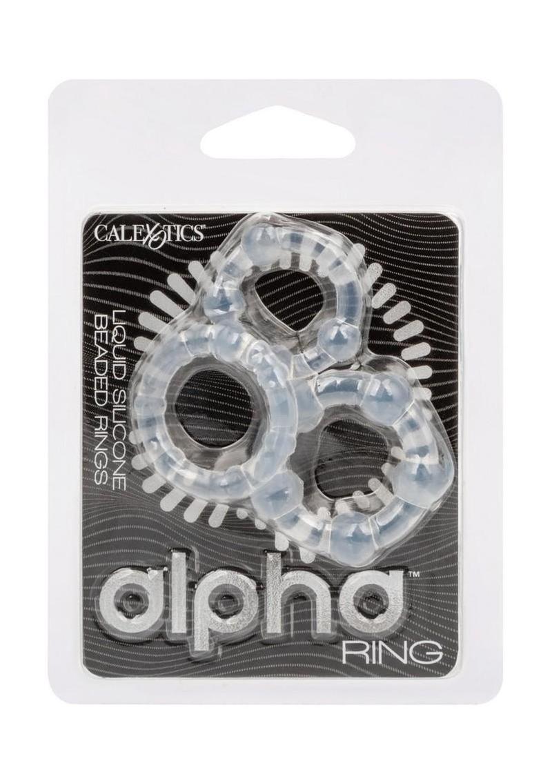 Alpha Liquid Silicone Beaded Rings Set - Clear