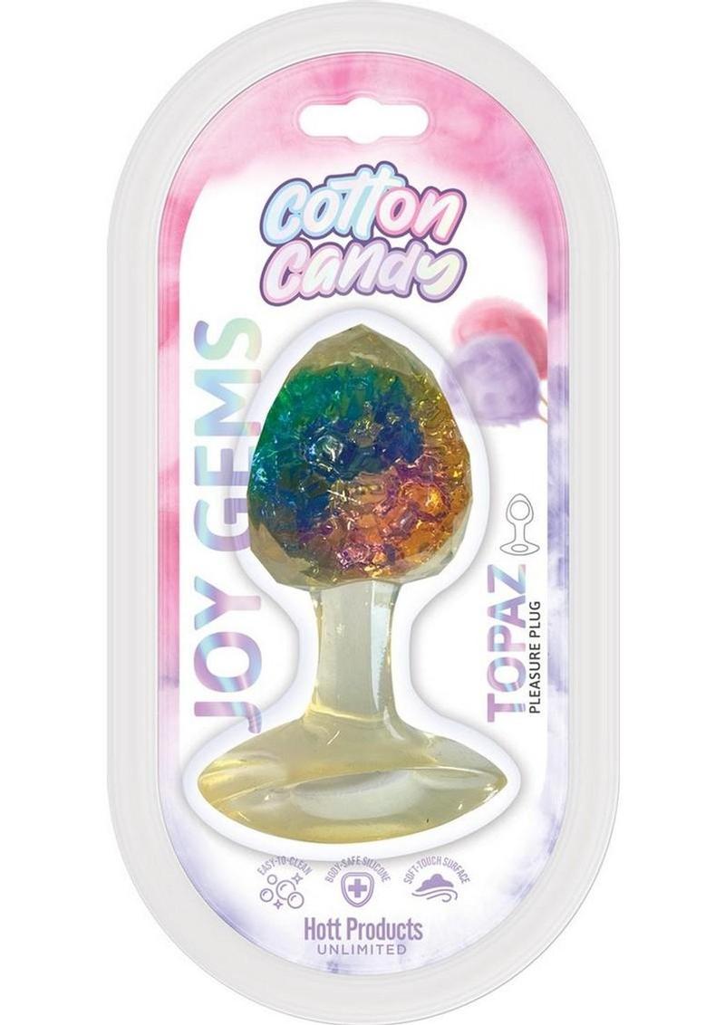 Cotton Candy Joy Gems Silicone Pleasure Anal Plug - Topaz